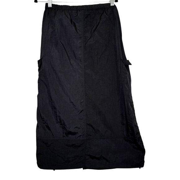 West of Melrose Nylon Utility Midi Skirt  Size S Cargo Pocket & Ruched Side Y2K - Picture 9 of 9